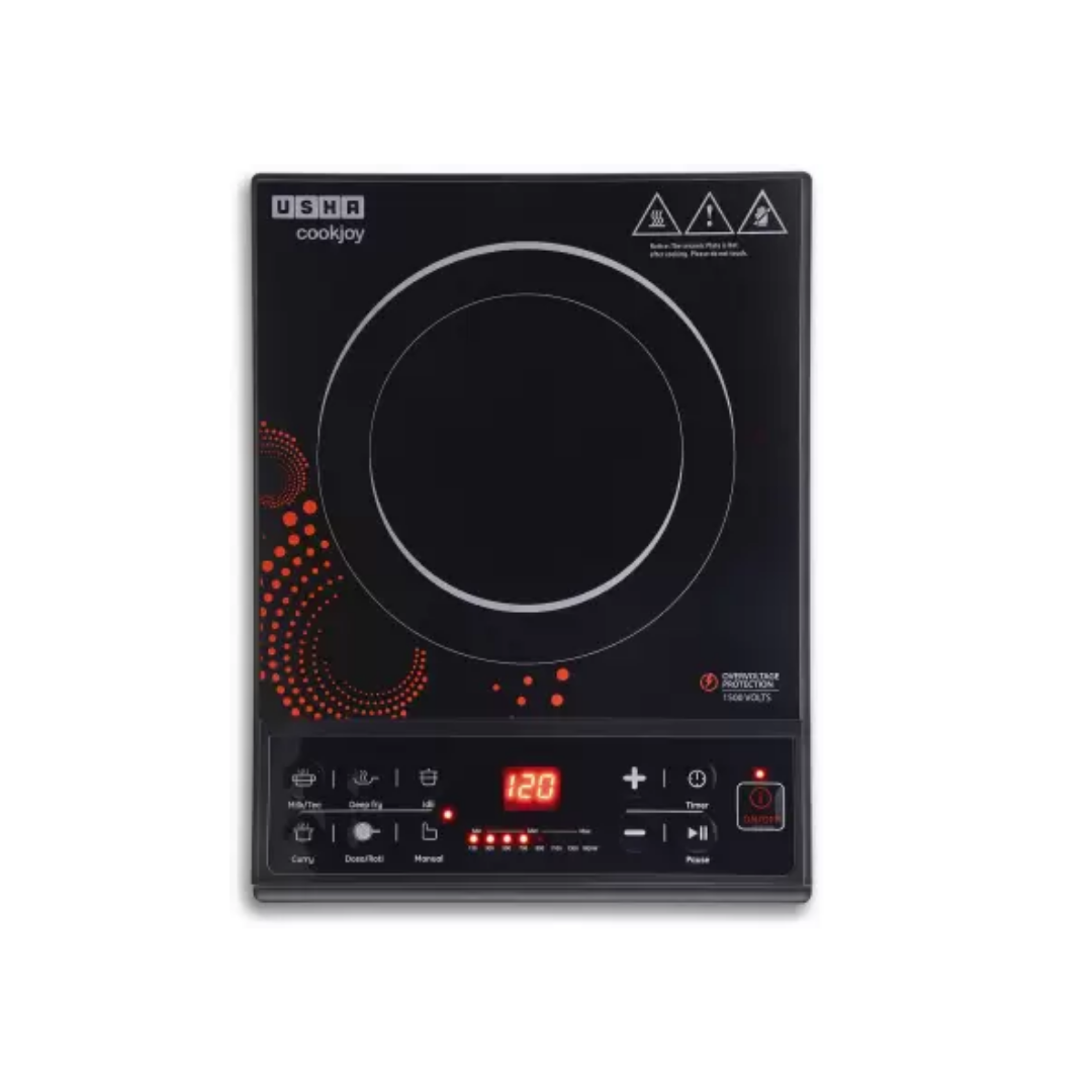 USHA IC 3616 Induction Cooktop Black Push Button